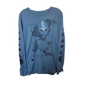 The Last Avatar Blue Long Sleeve Large Tee Shirt
